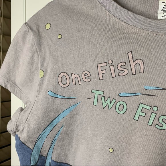 Mighty Fine Dr.Seuss One Fish Two Fish Graphic T-Shirt - Picture 2 of 13